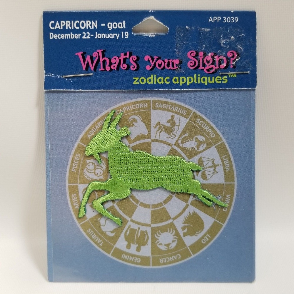 Zodiac Patch December 22 to January 19 Capricorn G
